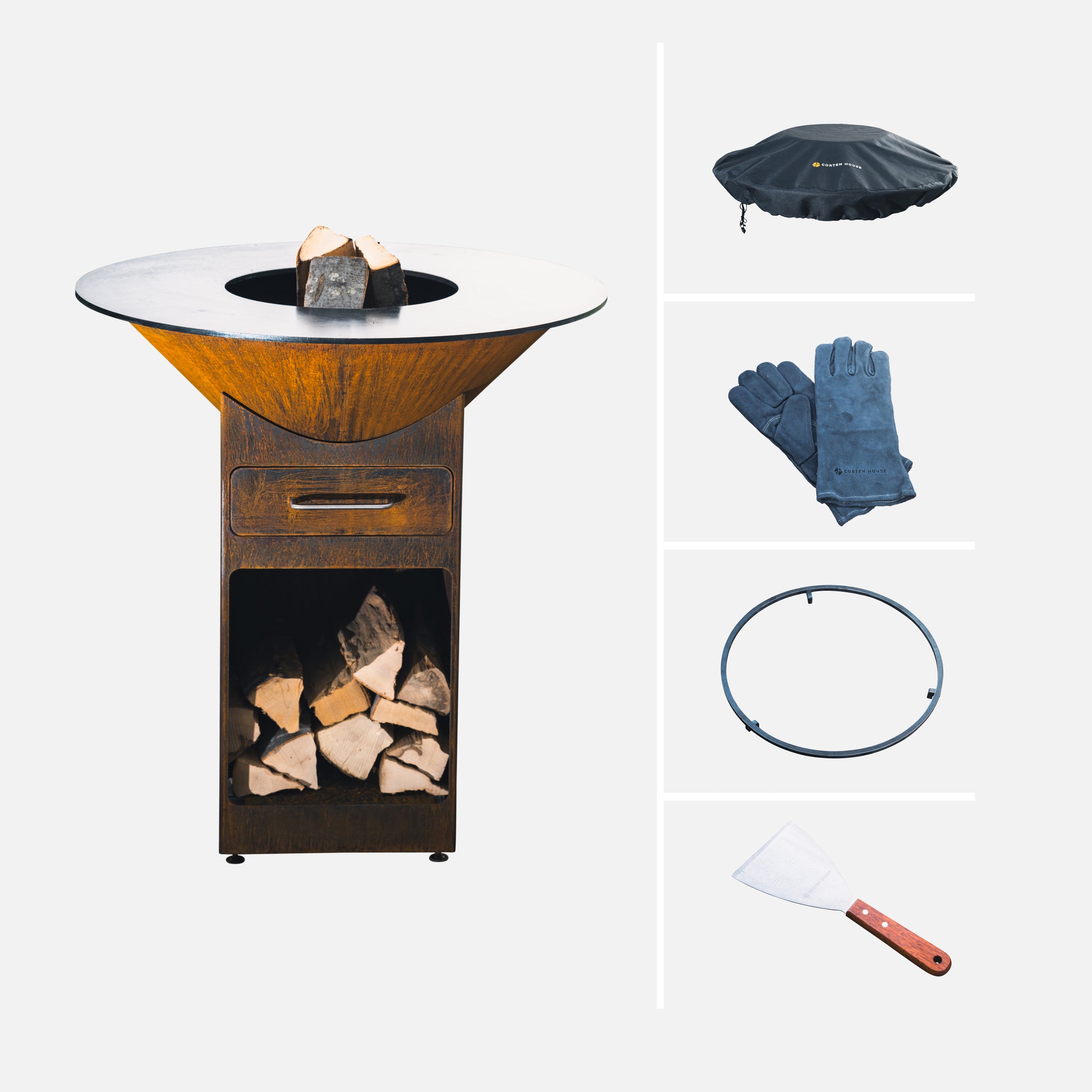 Conjunto "Forno" + braseiro com chapa 105 cm