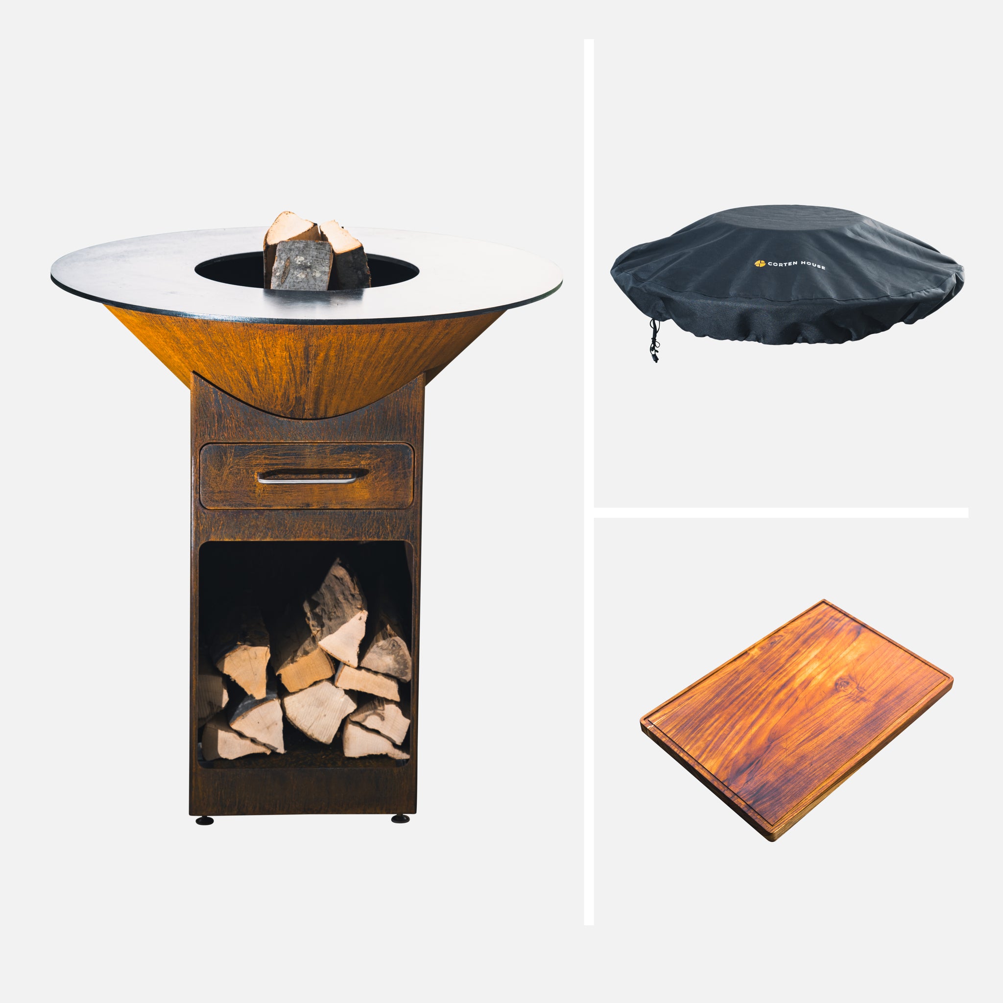 "Gourmet"-Paket + 95cm Feuerstelle